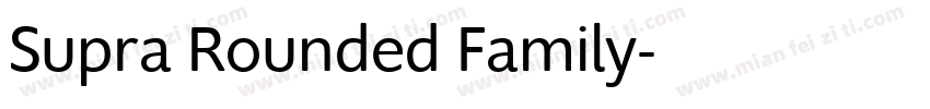 Supra Rounded Family字体转换